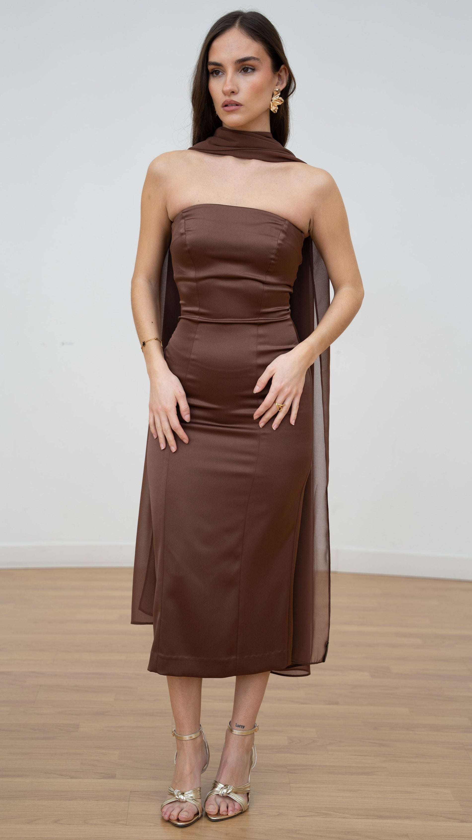 Chal Claudia Marrón Chocolate